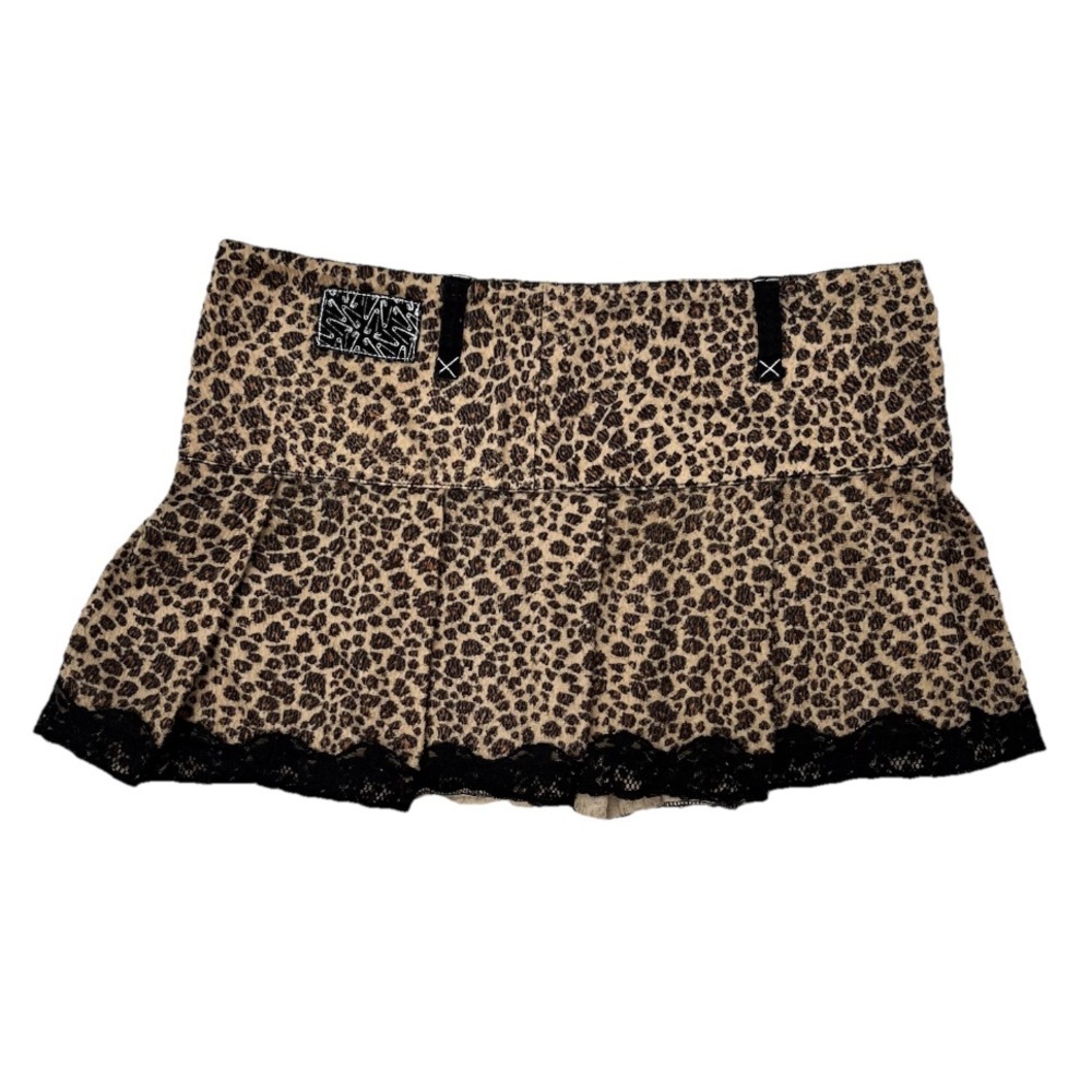Y2K Leopard Print Micro Mini Skirt